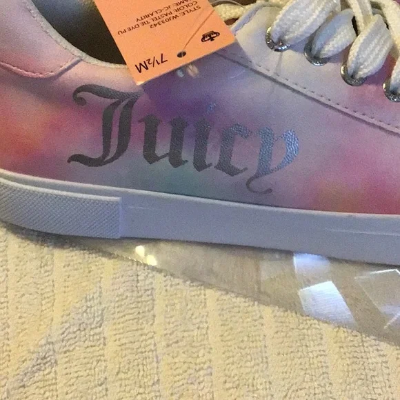 JUICY COUTURE pastel tie dye sneakers 7.5 - Picture 3 of 6